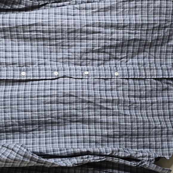 Ralph Lauren Button Down Checked Cotton Men's Blue Plaid Shirt Medium - Picture 3 of 8